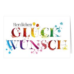 Grußkarte »Herzlichen Glückwunsch«